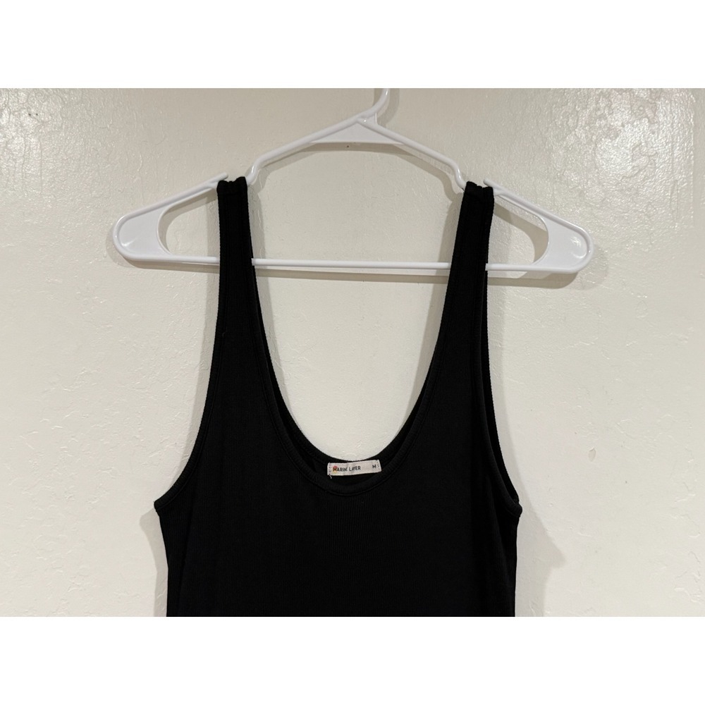 Marine Layer Black Ribbed Tencel Modal Maxi Dress Spring 2022 Style 14355 Mens M - Picture 7 of 9